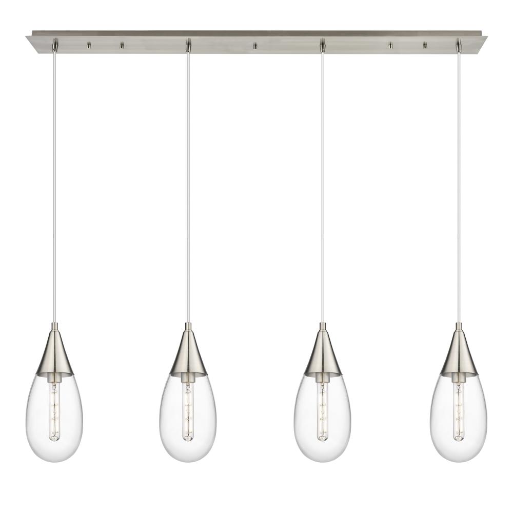 Malone - 4 Light - 50 inch - Brushed Satin Nickel - Linear Pendant