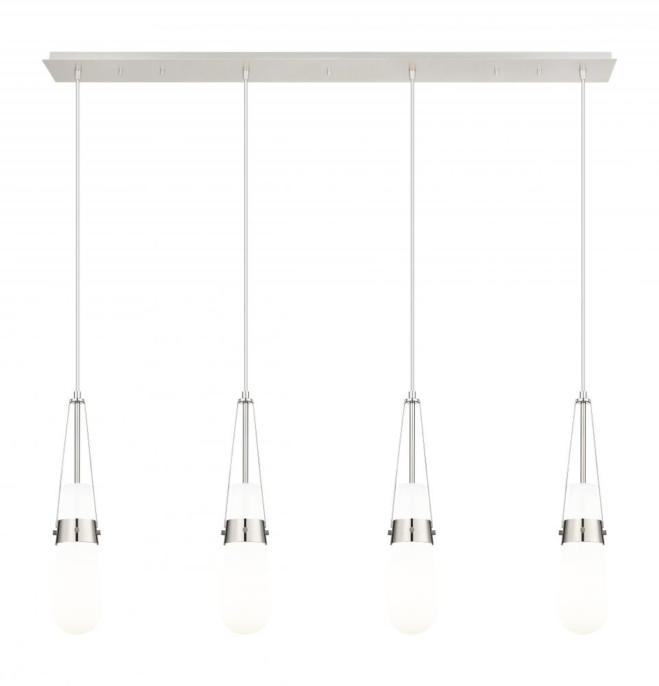 Milan - 4 Light - 48 inch - Polished Nickel - Linear Pendant