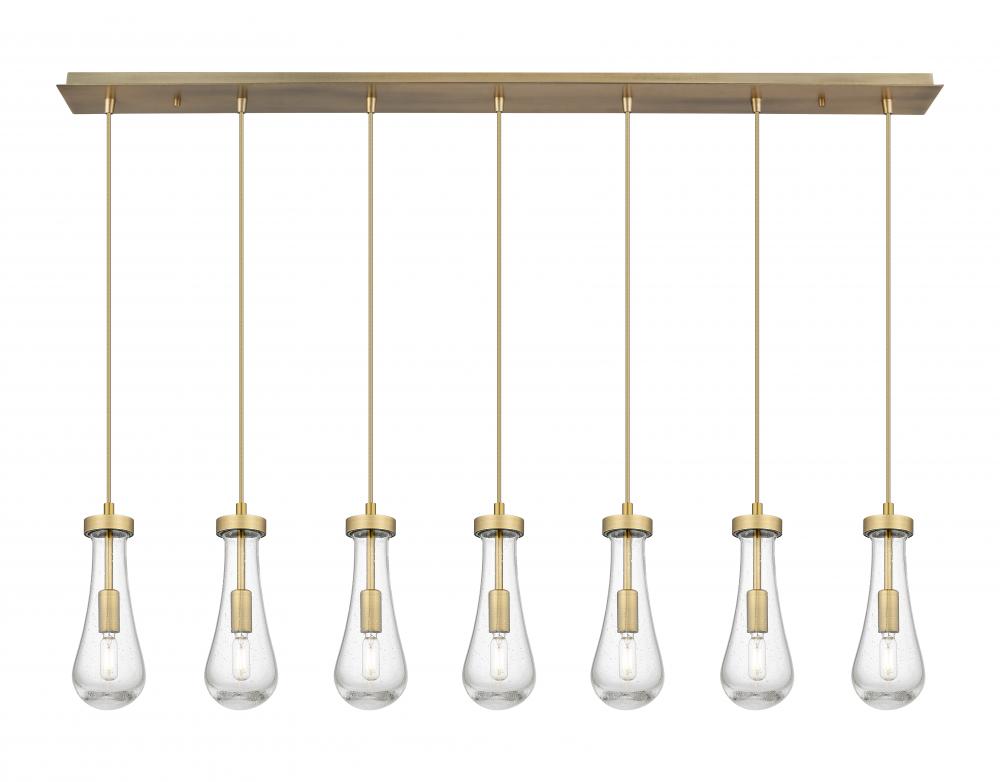 Owego - 7 Light - 49 inch - Brushed Brushed Brass - Linear Pendant