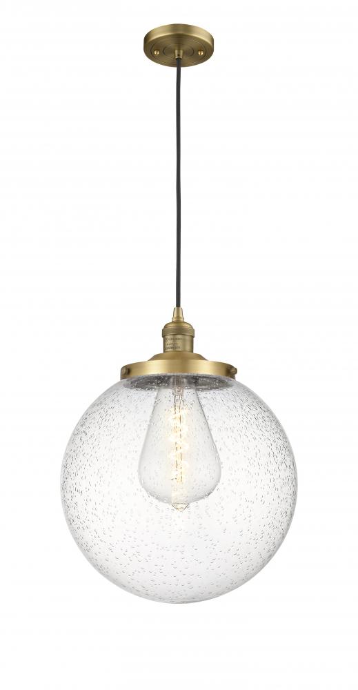 Beacon - 1 Light - 14 inch - Brushed Brass - Cord hung - Mini Pendant