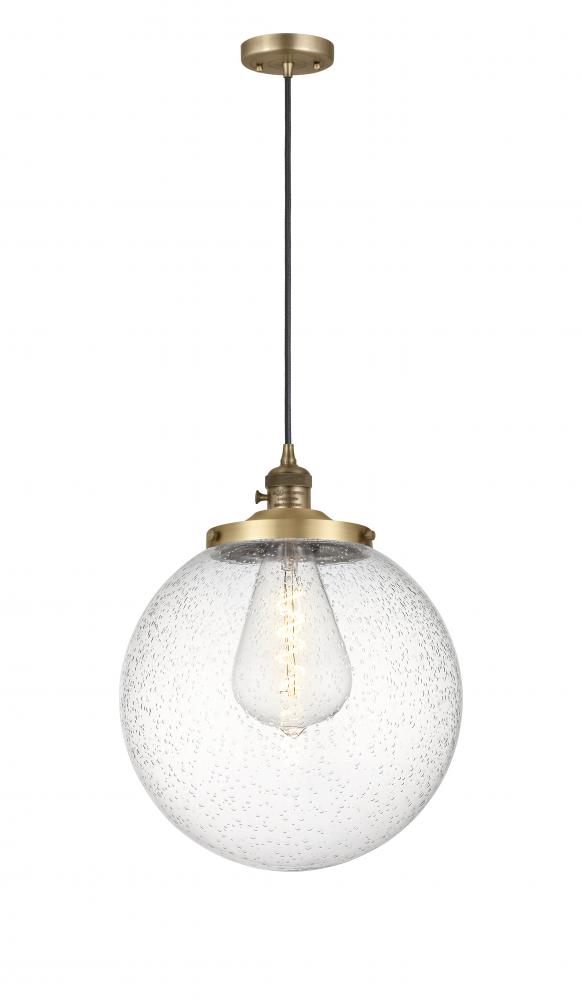 Beacon - 1 Light - 14 inch - Brushed Brass - Cord hung - Mini Pendant