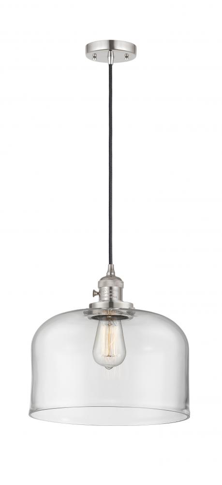 Bell - 1 Light - 12 inch - Polished Nickel - Cord hung - Mini Pendant