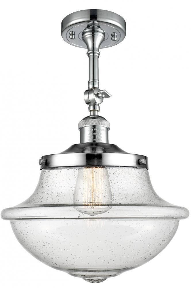 Oxford - 1 Light - 12 inch - Polished Chrome - Semi-Flush Mount