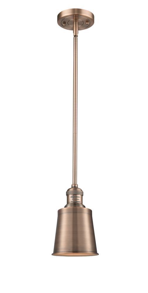 Addison - 1 Light - 5 inch - Antique Copper - Stem Hung - Mini Pendant