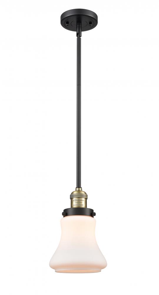 Bellmont - 1 Light - 7 inch - Black Antique Brass - Stem Hung - Mini Pendant