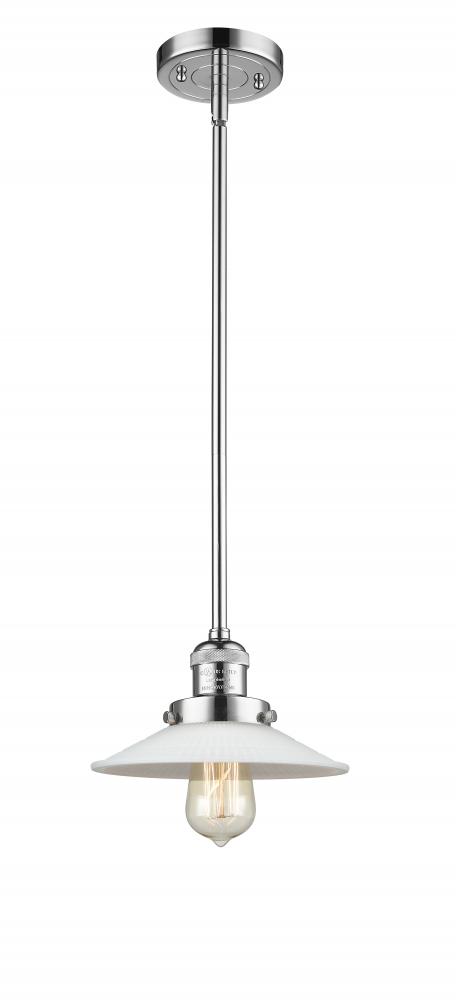 Halophane - 1 Light - 9 inch - Polished Chrome - Stem Hung - Mini Pendant