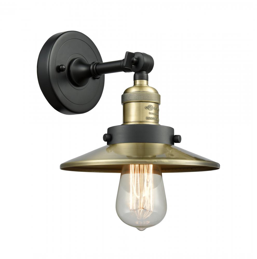 Railroad - 1 Light - 8 inch - Black Antique Brass - Sconce