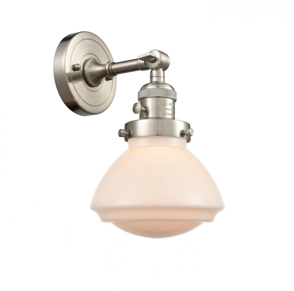 Olean - 1 Light - 7 inch - Brushed Satin Nickel - Sconce