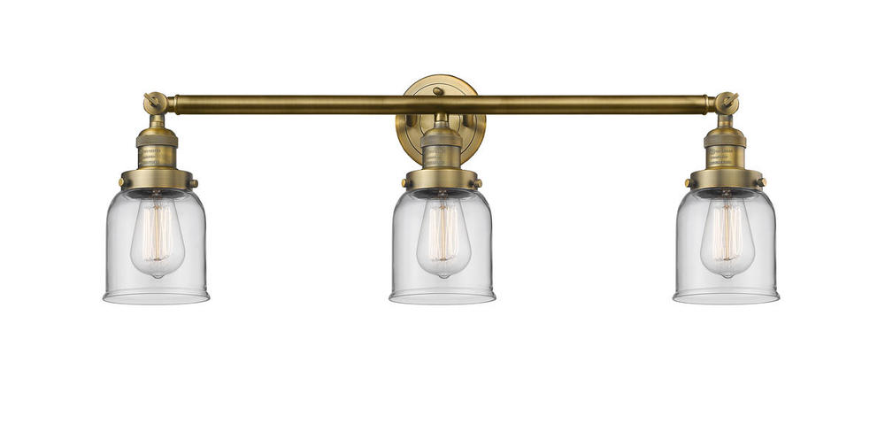 Bell - 3 Light - 30 inch - Brushed Brass - Bath Vanity Light