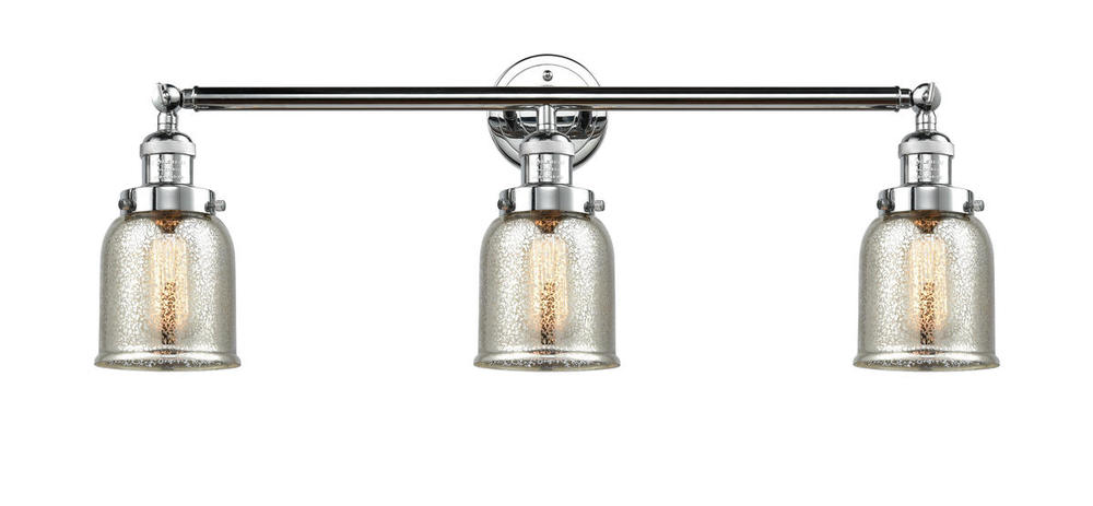 Bell - 3 Light - 30 inch - Polished Chrome - Bath Vanity Light