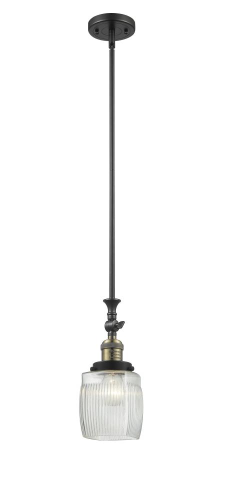 Colton - 1 Light - 6 inch - Black Antique Brass - Stem Hung - Mini Pendant