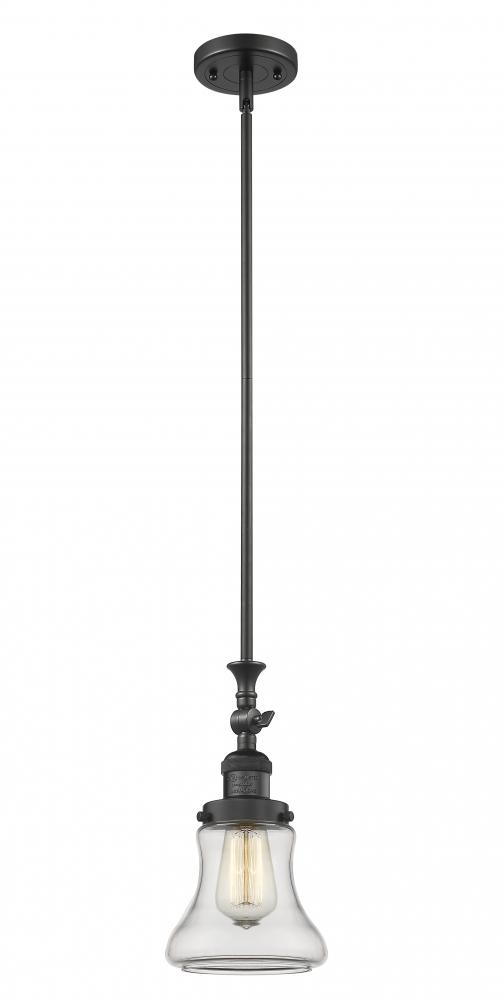 Bellmont - 1 Light - 6 inch - Matte Black - Stem Hung - Mini Pendant