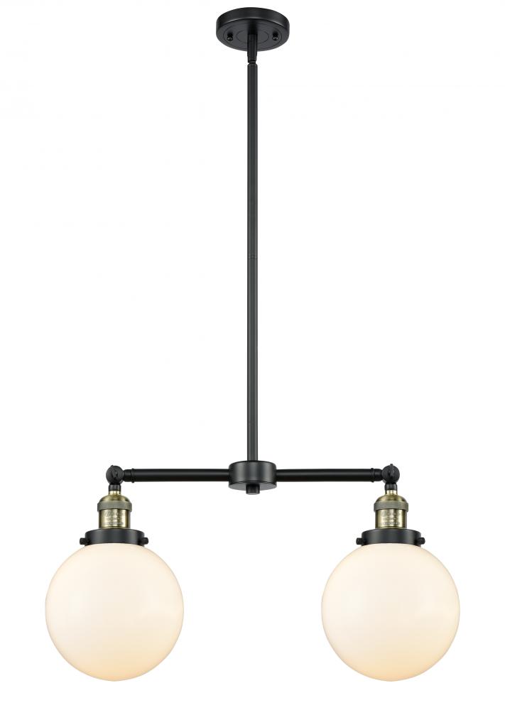 Beacon - 2 Light - 25 inch - Black Antique Brass - Stem Hung - Adjustable Island Light