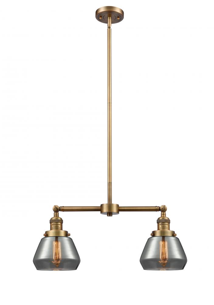 Fulton - 2 Light - 21 inch - Brushed Brass - Stem Hung - Island Light