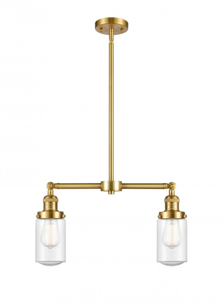 Dover - 2 Light - 21 inch - Satin Gold - Stem Hung - Island Light