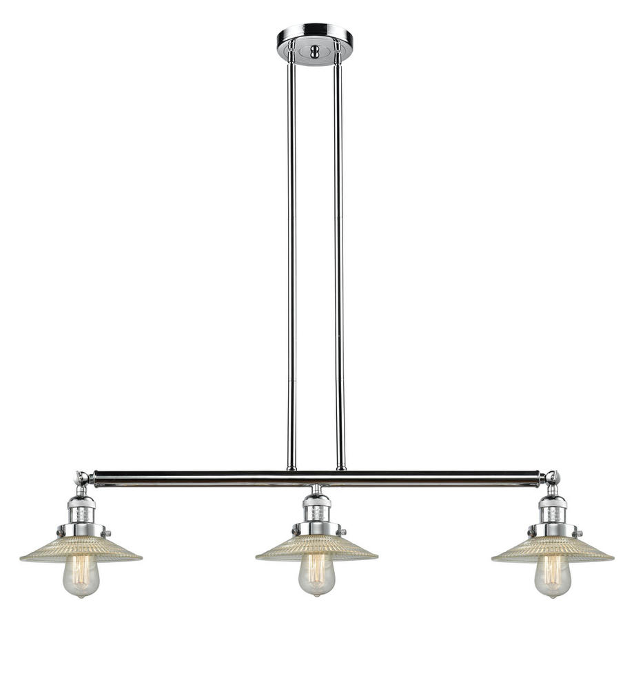 Halophane - 3 Light - 41 inch - Polished Chrome - Stem Hung - Island Light