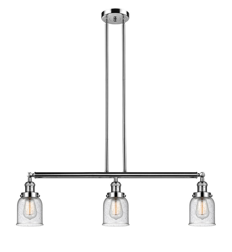 Bell - 3 Light - 38 inch - Polished Nickel - Stem Hung - Adjustable Island Light