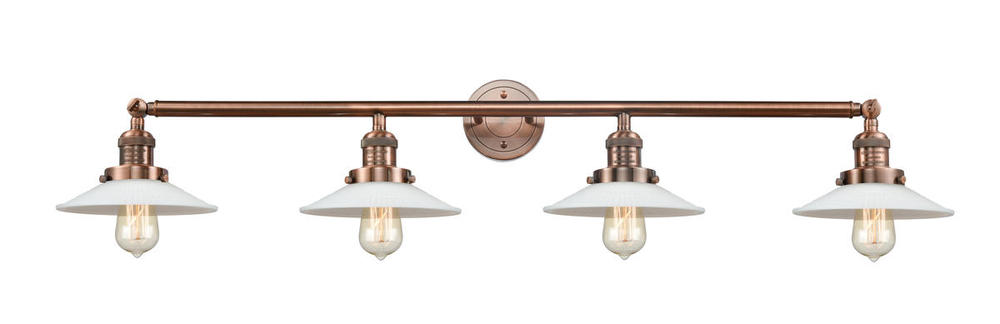 Halophane - 4 Light - 45 inch - Antique Copper - Bath Vanity Light