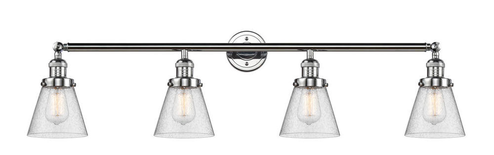 Cone - 4 Light - 42 inch - Polished Chrome - Adjustable Bath Vanity Light