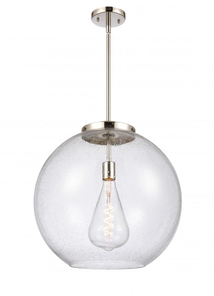 Athens - 1 Light - 18 inch - Polished Nickel - Stem Hung - Pendant