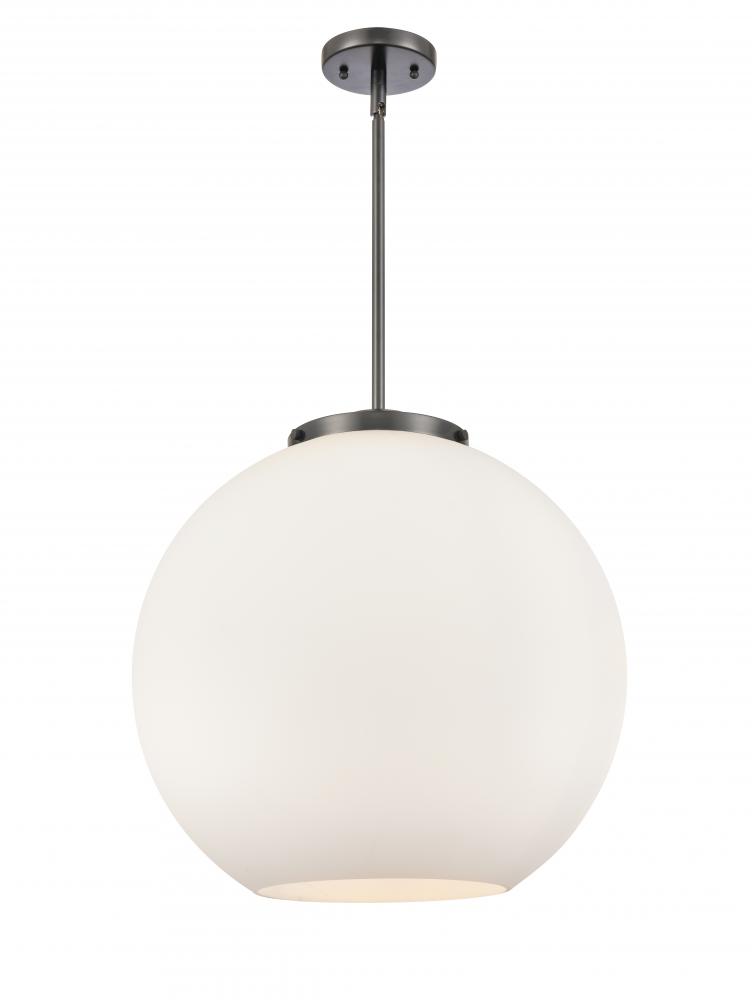 Athens - 3 Light - 18 inch - Matte Black - Cord hung - Pendant