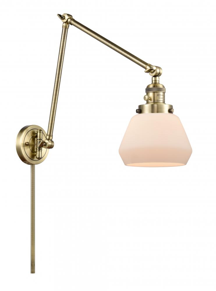 Fulton - 1 Light - 8 inch - Antique Brass - Swing Arm