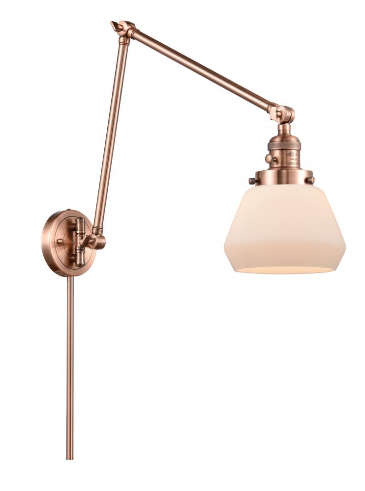 Fulton - 1 Light - 8 inch - Antique Copper - Swing Arm