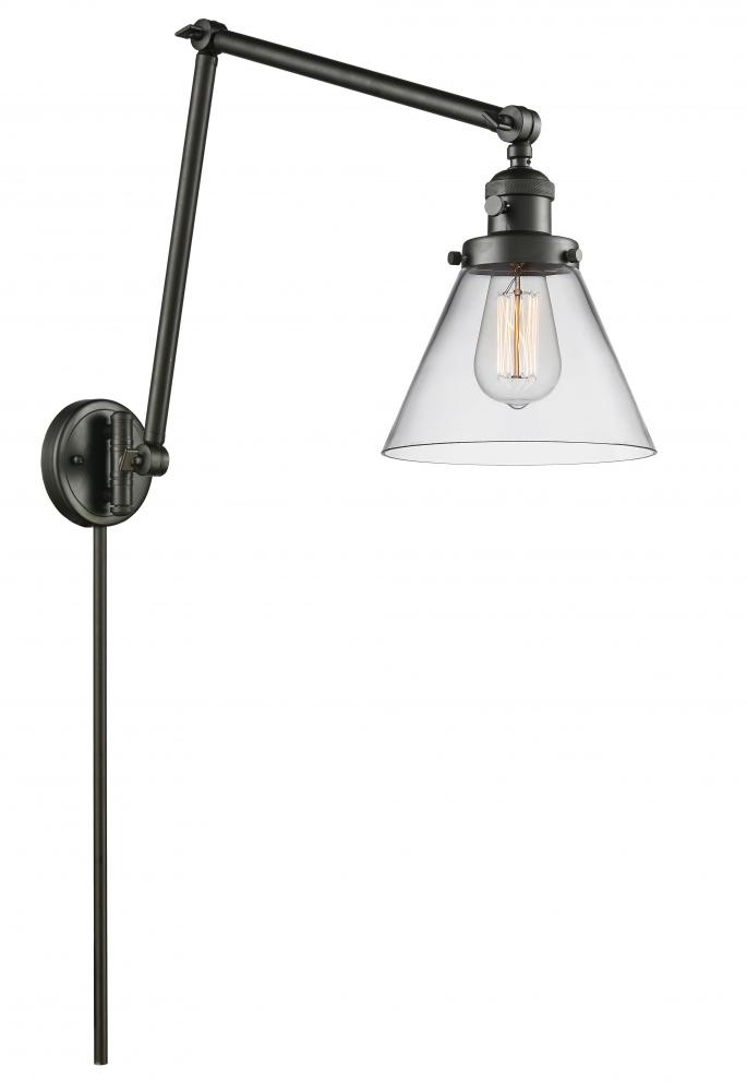 Cone - 1 Light - 8 inch - Oil Rubbed Bronze - Swing Arm