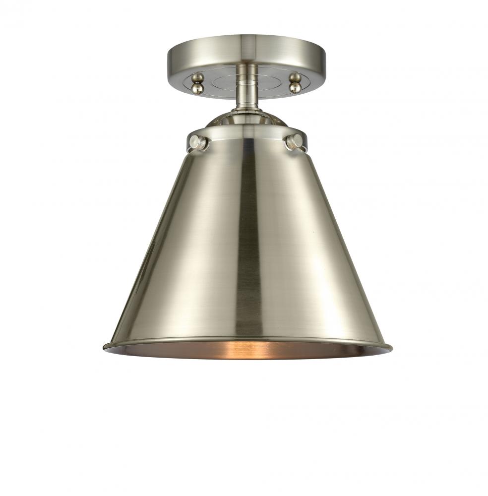 Appalachian - 1 Light - 8 inch - Brushed Satin Nickel - Semi-Flush Mount