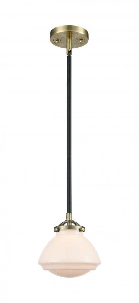 Olean - 1 Light - 7 inch - Black Antique Brass - Cord hung - Mini Pendant