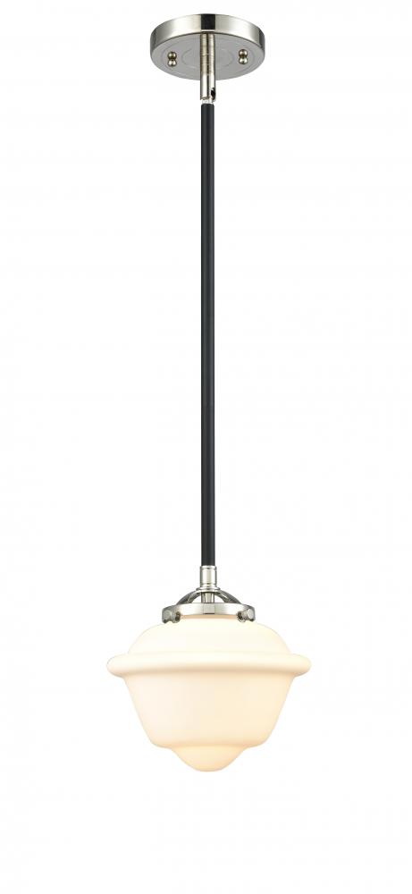 Oxford - 1 Light - 8 inch - Black Polished Nickel - Cord hung - Mini Pendant