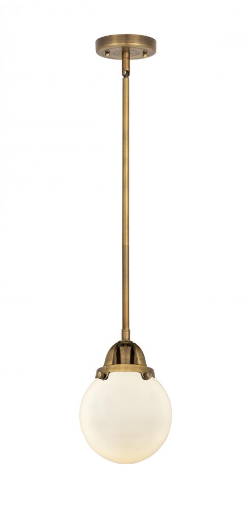 Beacon - 1 Light - 6 inch - Brushed Brass - Cord hung - Mini Pendant