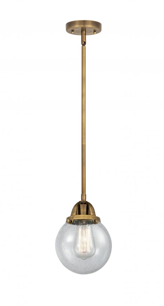 Beacon - 1 Light - 6 inch - Brushed Brass - Cord hung - Mini Pendant