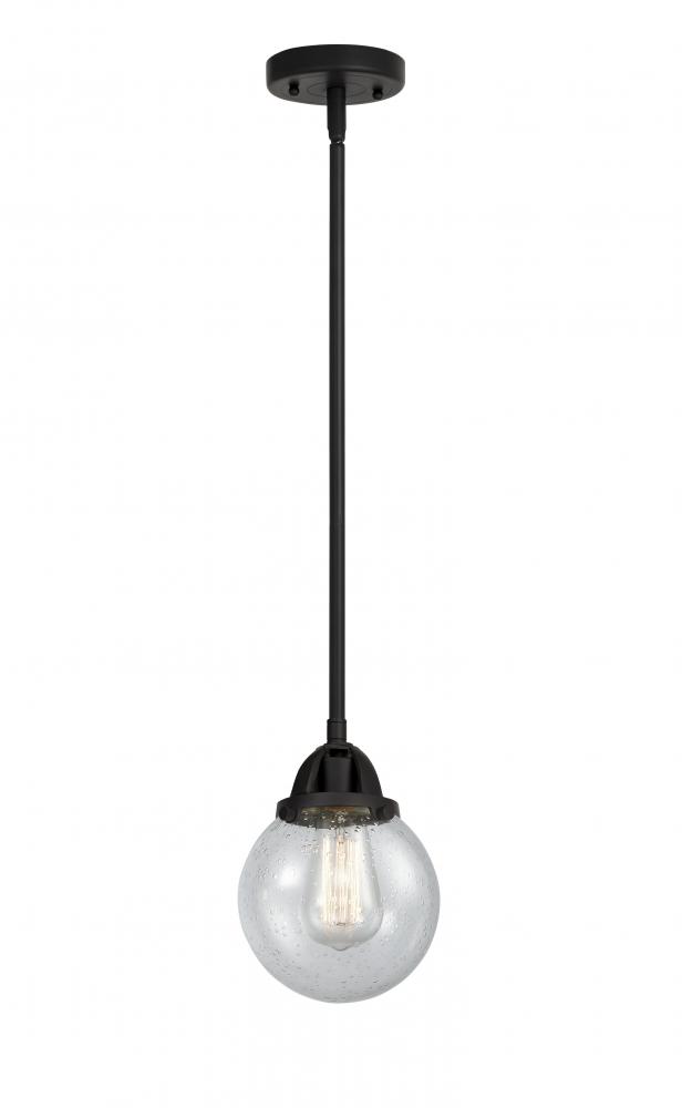 Beacon - 1 Light - 6 inch - Matte Black - Cord hung - Mini Pendant