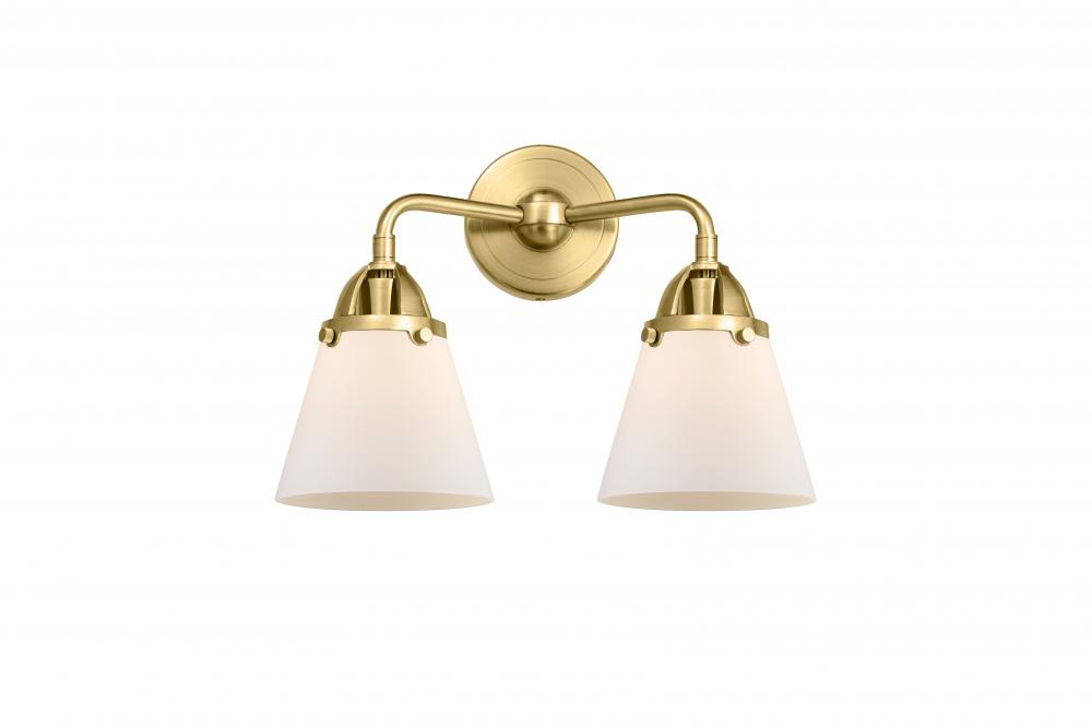 Cone - 2 Light - 14 inch - Satin Gold - Bath Vanity Light