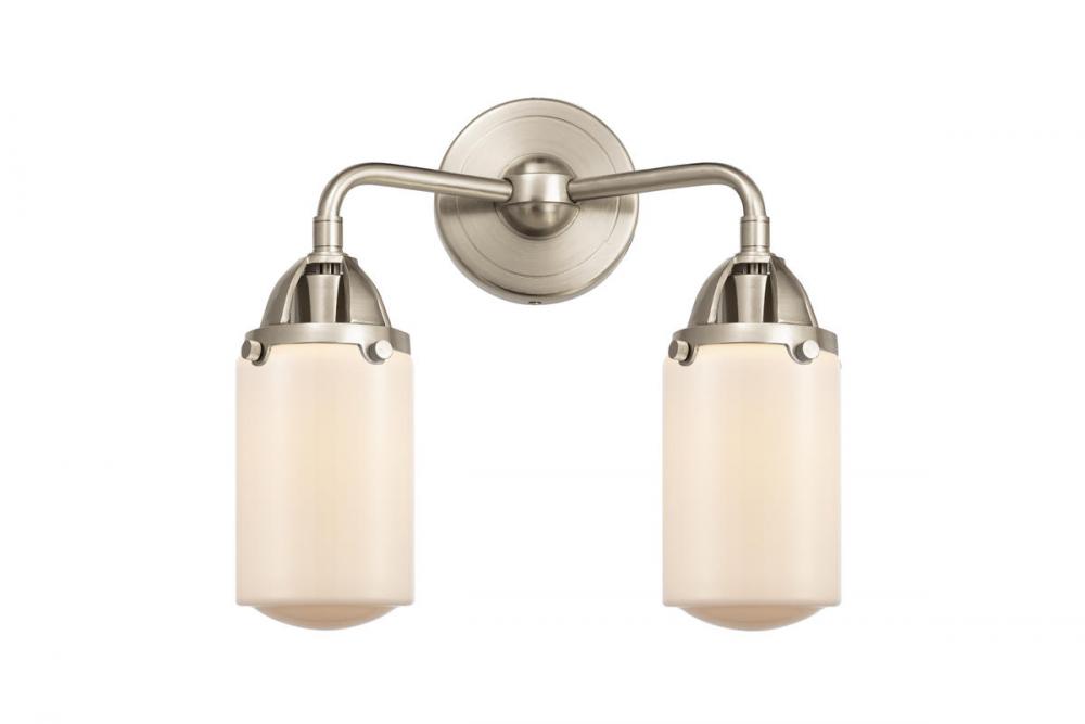 Dover - 2 Light - 13 inch - Brushed Satin Nickel - Bath Vanity Light