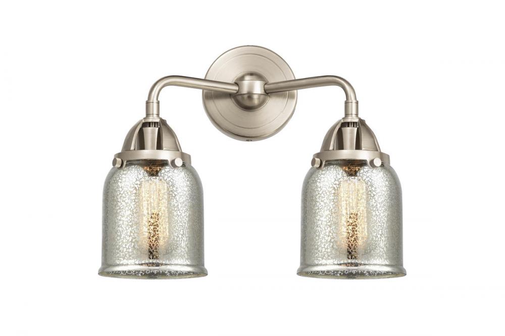 Bell - 2 Light - 13 inch - Brushed Satin Nickel - Bath Vanity Light