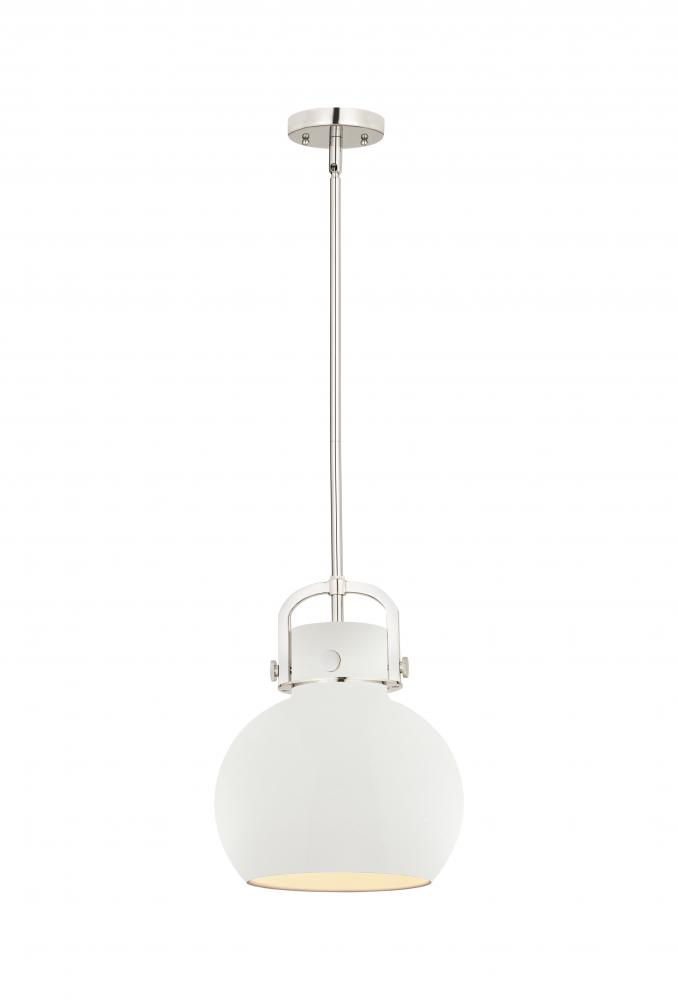 Newton Sphere - 1 Light - 10 inch - Polished Nickel - Mini Pendant