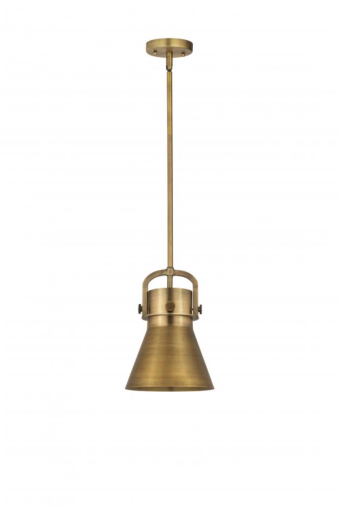 Newton Cone - 1 Light - 8 inch - Satin Nickel - Mini Pendant