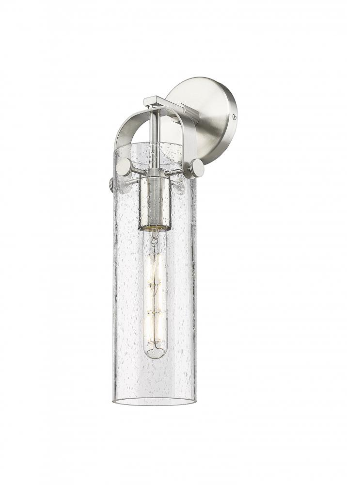 Pilaster - 1 Light - 4 inch Glass - Satin Nickel - Sconce