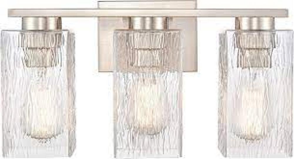 Juneau - 3 Light - 17 inch - Satin Nickel - Bath Vanity Light