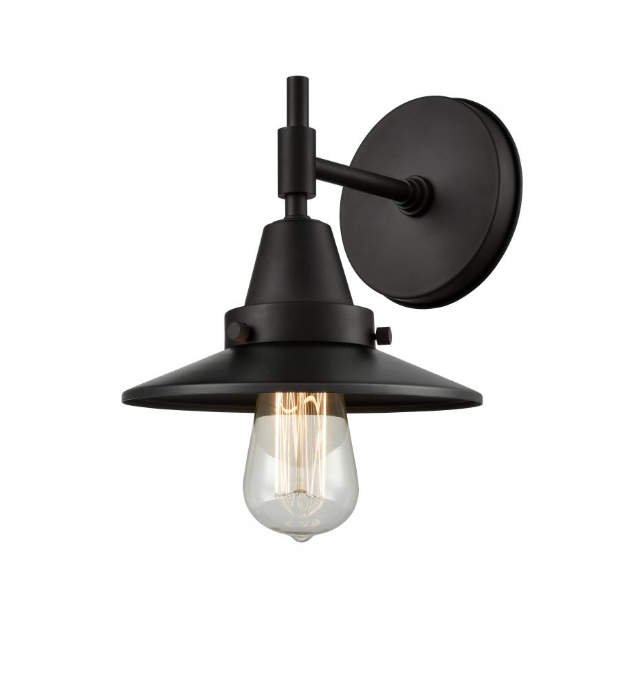 Railroad - 1 Light - 8 inch - Matte Black - Sconce