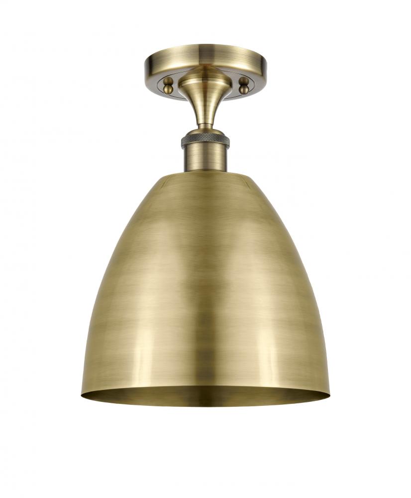 Bristol - 1 Light - 9 inch - Antique Brass - Semi-Flush Mount