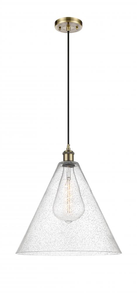 Berkshire - 1 Light - 16 inch - Antique Brass - Cord hung - Pendant