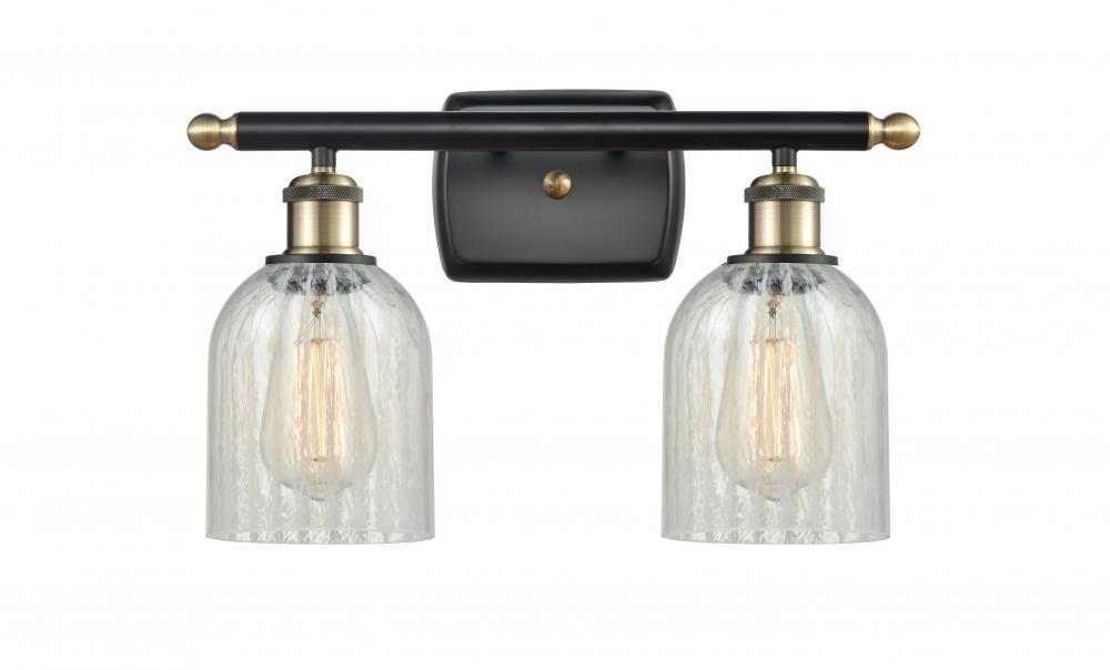 Caledonia - 2 Light - 15 inch - Black Antique Brass - Bath Vanity Light