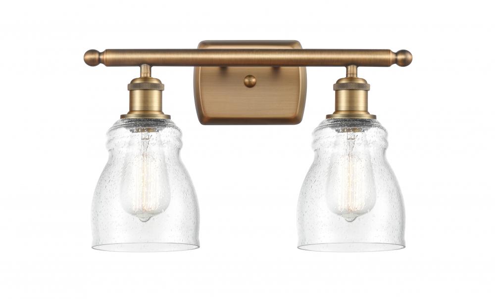 Ellery - 2 Light - 15 inch - Brushed Brass - Bath Vanity Light