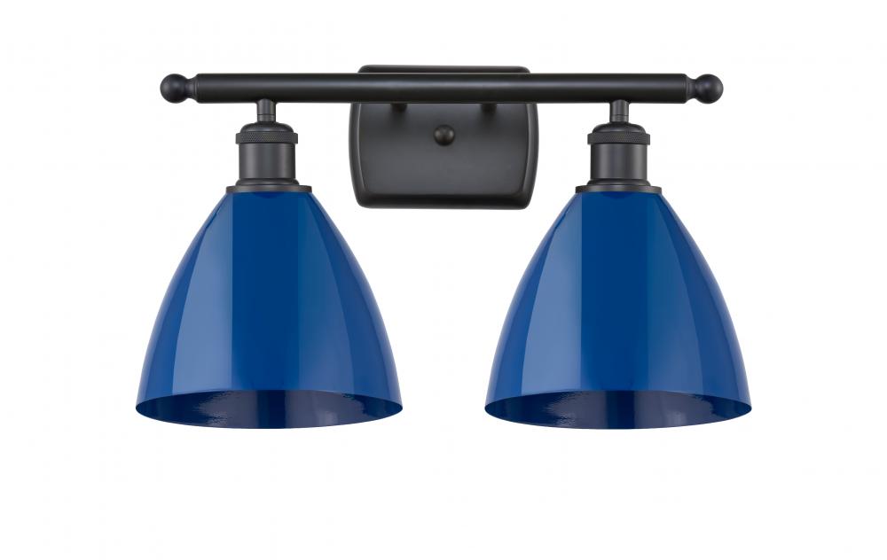 Plymouth - 2 Light - 18 inch - Matte Black - Bath Vanity Light