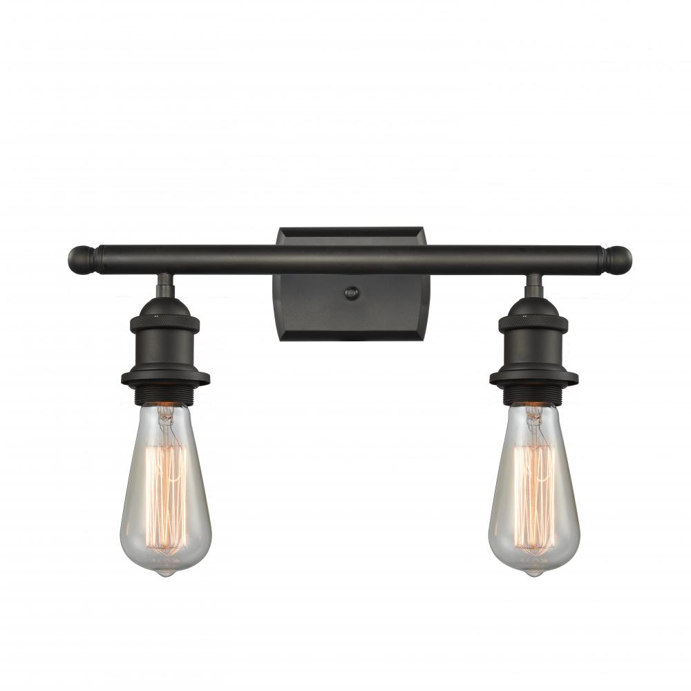 Bare Bulb - 2 Light - 16 inch - Oil Rubbed Bronze - Bath Vanity Light