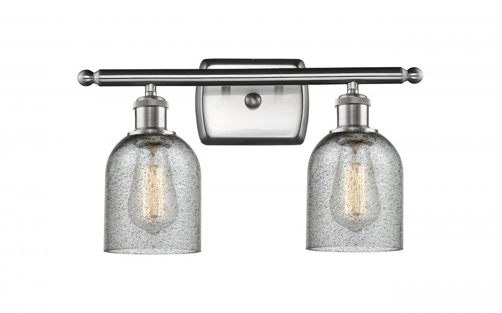 Caledonia - 2 Light - 15 inch - Brushed Satin Nickel - Bath Vanity Light