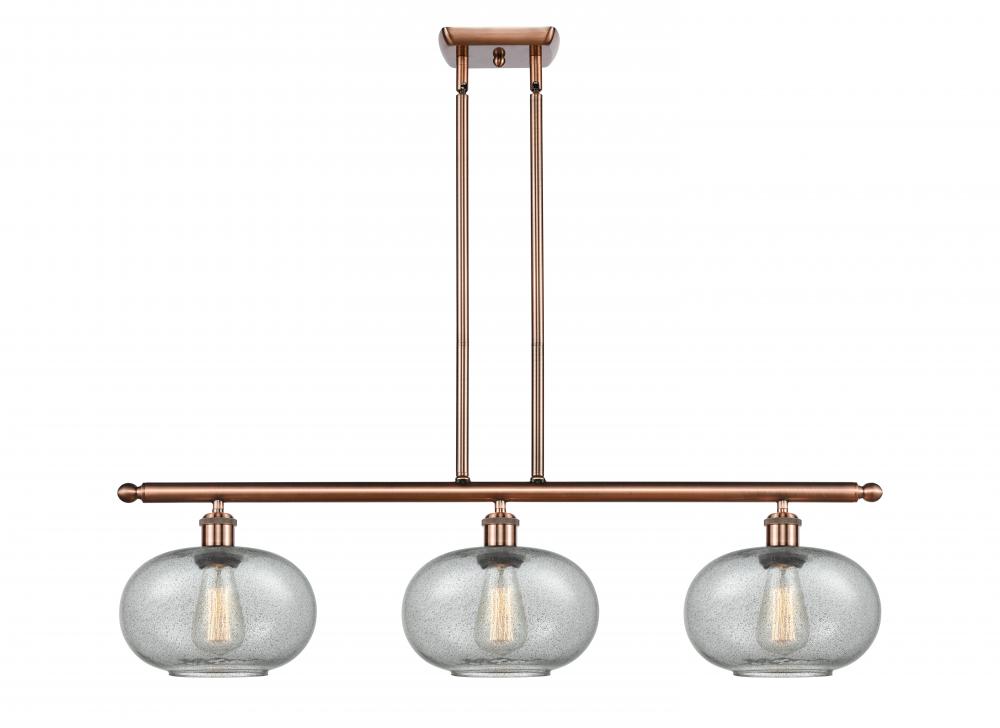 Gorham - 3 Light - 36 inch - Antique Copper - Cord hung - Island Light